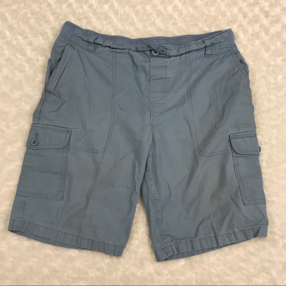 Lands End grey/blue shorts Sz L 14-16 Husky